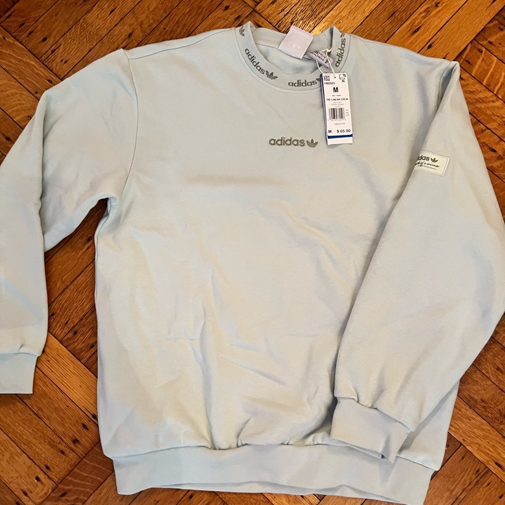Adidas light green sweater brand new